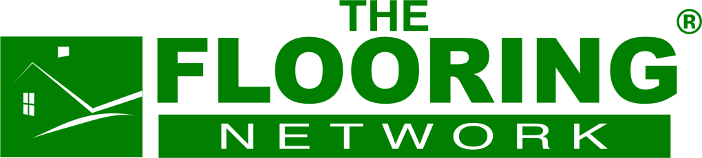 The Flooring Network logo green letters on clear background