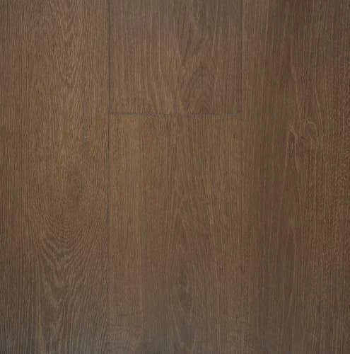 Coco Bean medium brown woodgrain look vinyl plank flooring, interwoven with lighter and darker brown shades