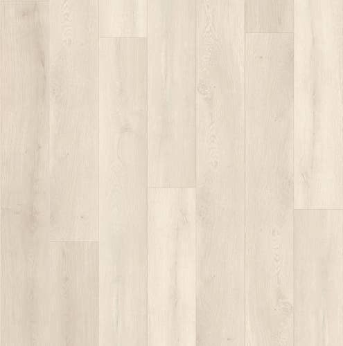 Coastal, airy cream with slight rosy undertone woodgrain vinyl plank sample