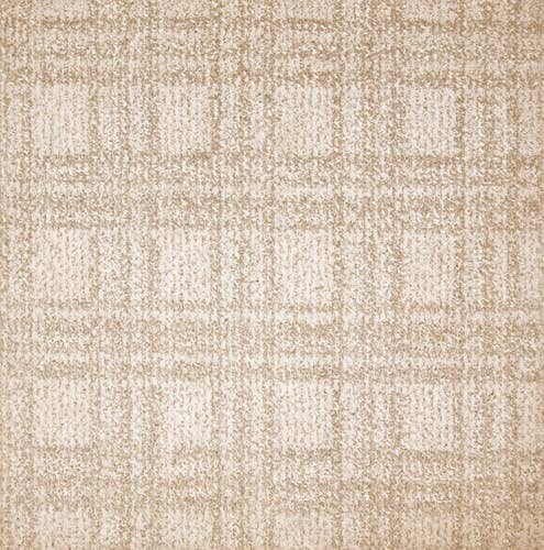 Tan plaid geometric pattern carpet