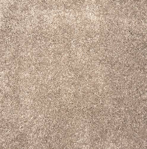 Light to medium tan solid plush carpet