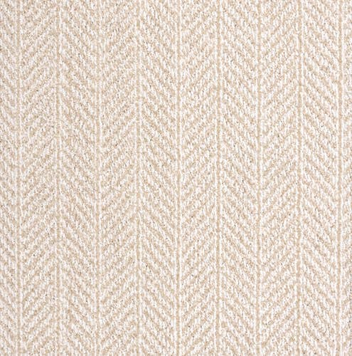 Tan linear/geometric patterned carpet