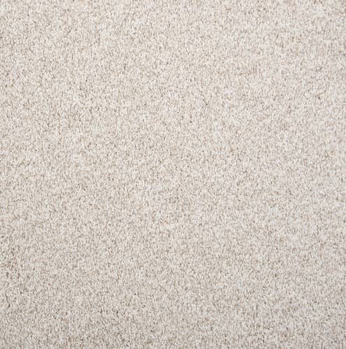 Cream solid texture plush carpet