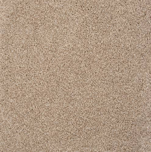 Beige solid texture plush carpet