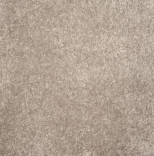 Light/medium gray solid textured plush carpet
