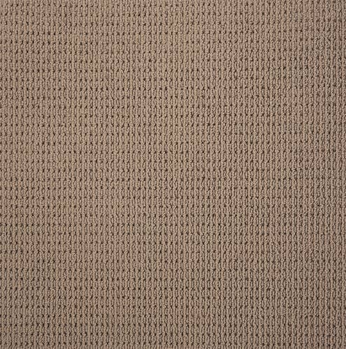 Light brown linear textured carpet