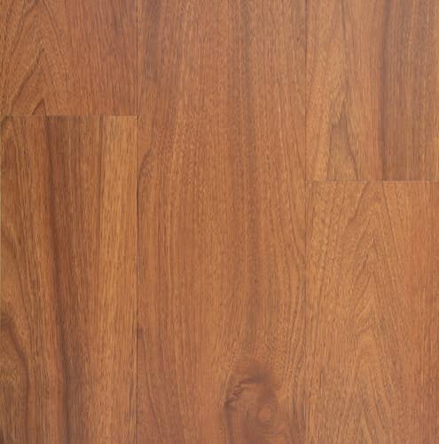 Peak Point Tavern sample, a reddish brown laminate option with tonal variation and knot details
