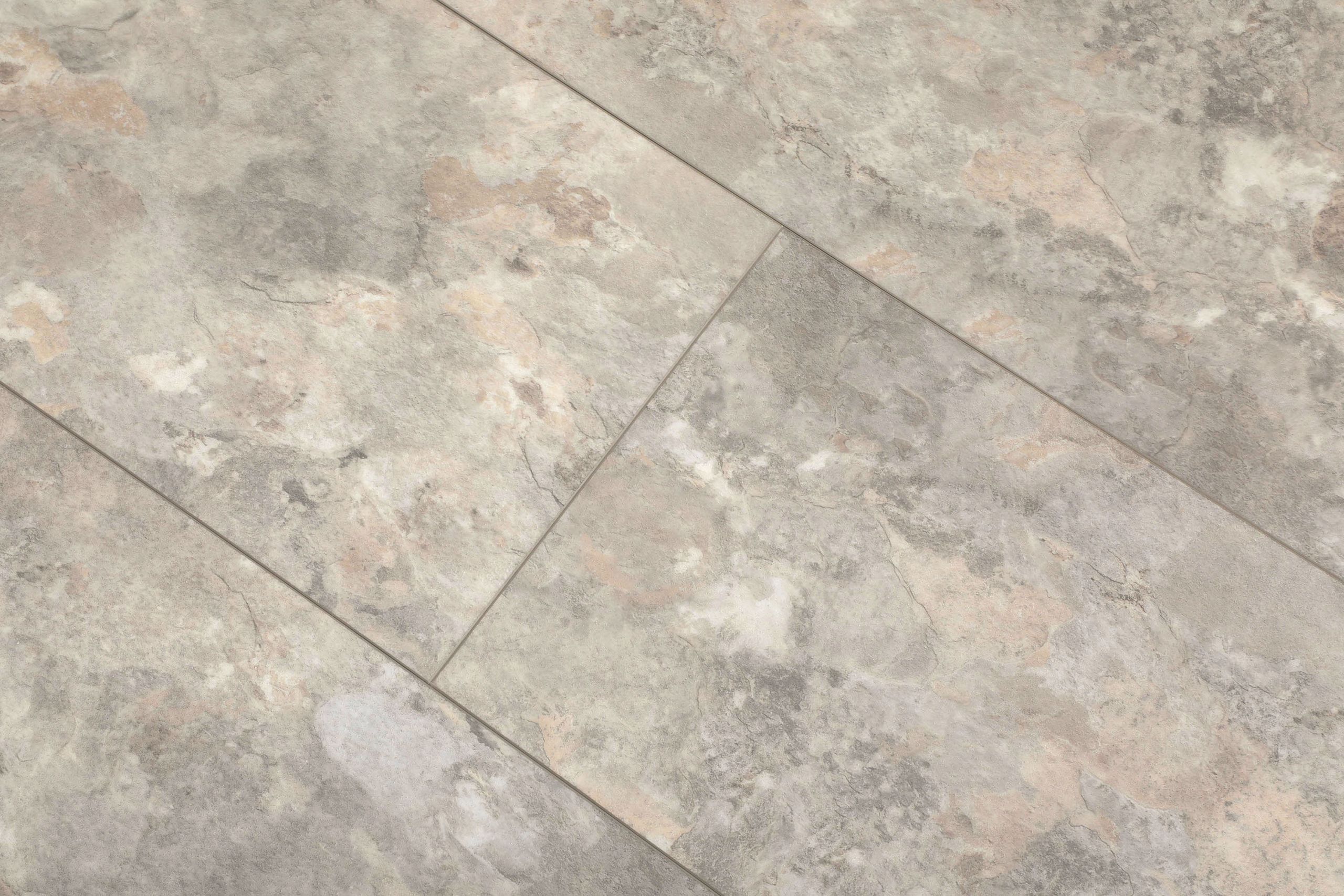 Rejuvenation 538 luxury vinyl tile sample, with natural beige and light gray tones