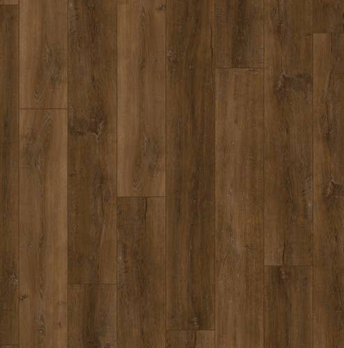 Sample of Rustique Chestnut, a luxury vinyl plank floor with light to medium brown tonal variation, subtle woodgrain details, and slight weathering