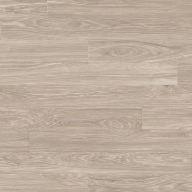 Sample of Basque Oak luxury vinyl plank, a gray woodgrain design with texture