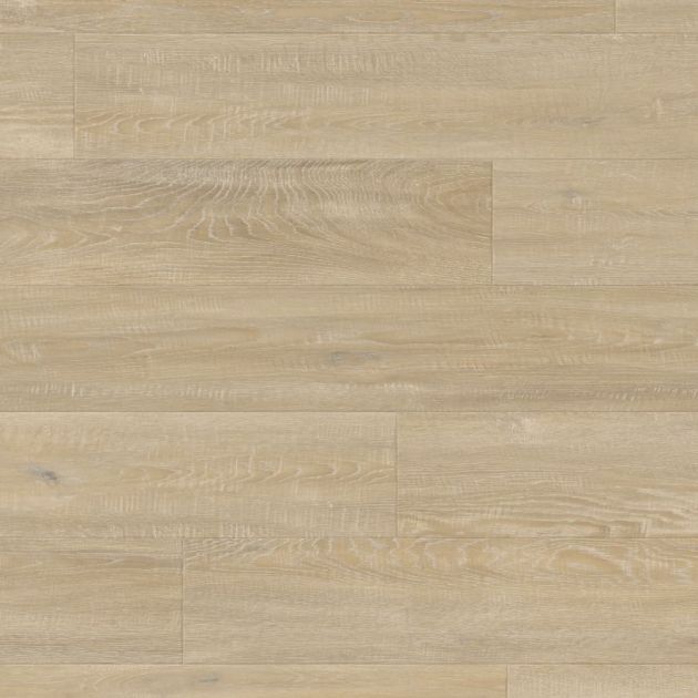 Sample of Damask Oak, a beige and taupe luxury vinyl wood-look plank with realistic knots,