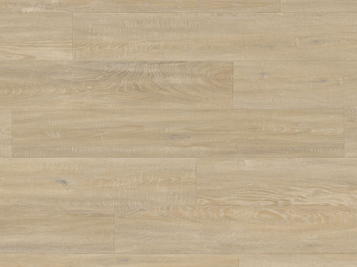 Sample of Damask Oak, a beige and taupe luxury vinyl wood-look plank with realistic knots,