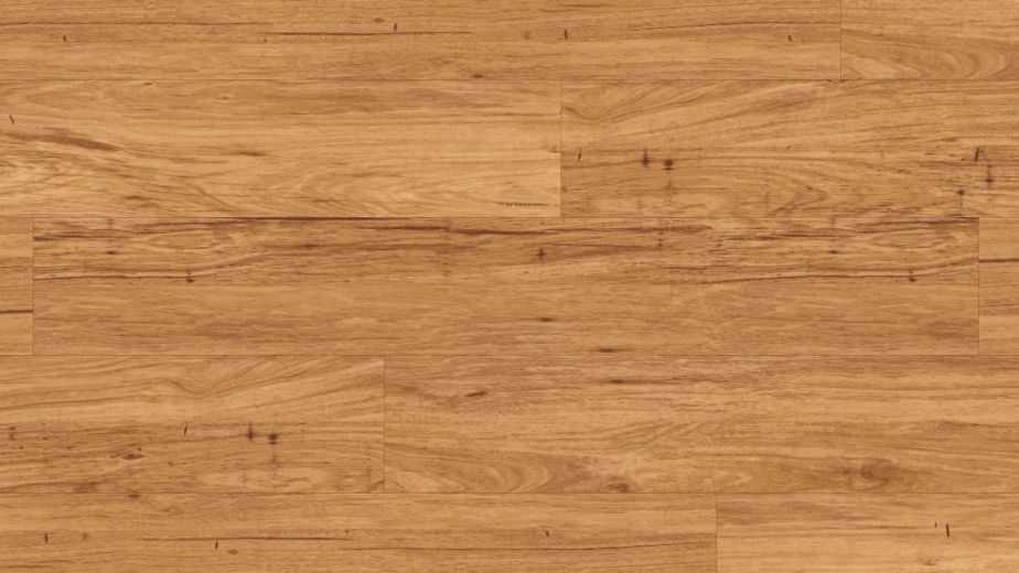 Antique Karri LVP sample showing warm mid-brown woodgrain design with golden undertones and aged details