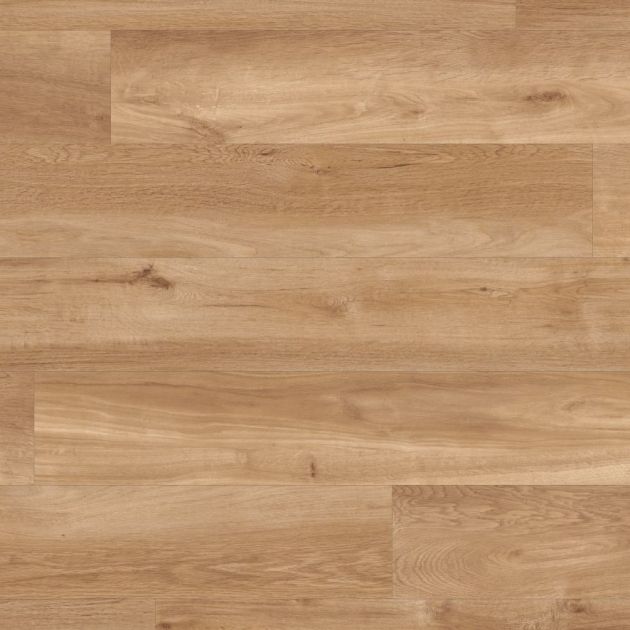 French Oak luxury vinyl plank sample showing warm, light blonde woodgrain pattern