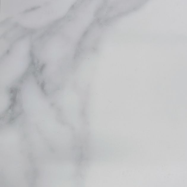 Sample of Calcutta Marble Pearl showing crisp white background and gray veining to mimic marble