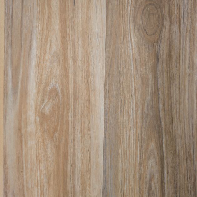 Tasmanian Oak LVP sample showing brown and gold tones, knots, and grain details