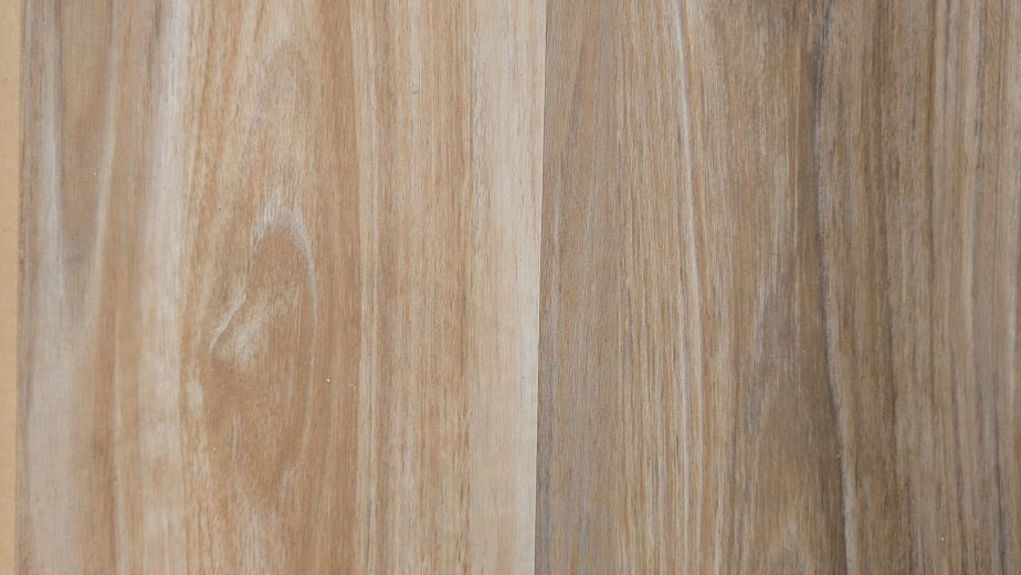 Tasmanian Oak LVP sample showing brown and gold tones, knots, and grain details