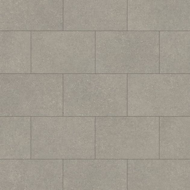 Sample of gluedown LVT Olten Stone showing gray rectangular tiles mimicking concerte