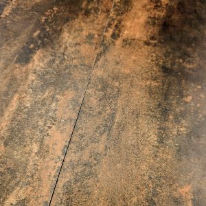 Opus Russus sample, a slate look featuring reddish brown and charcoal tones