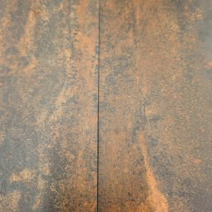 Opus Russus sample showing rust-brown and charcoal toned slate LVT look
