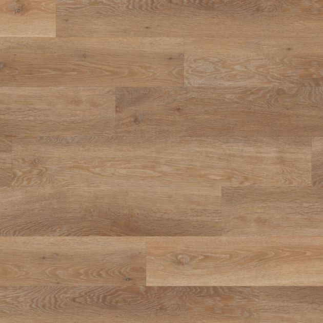 Sample of gluedown LVP Pale Limed Oak showing various brown tones and knots and woodgrain design