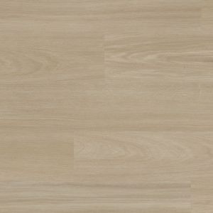 Sample of gluedown LVP Rhine Oak, a neutral taupe and beige woodgrain look