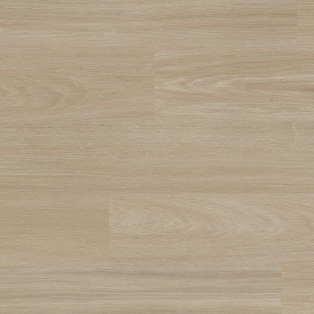 Sample of gluedown LVP Rhine Oak, a neutral taupe and beige woodgrain look