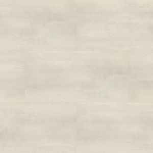 Sample of LVT Stratus, a cream and white rectangular concrete-style tile
