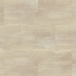 Terra LVT sample showing rectangular taupe and beige travertine-style tile