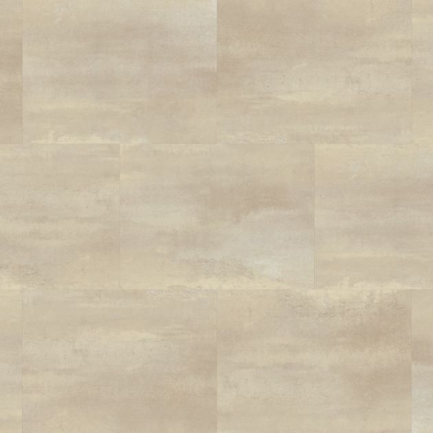 Terra LVT sample showing rectangular taupe and beige travertine-style tile