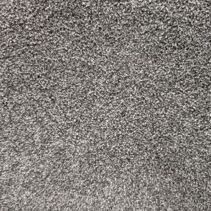 Ritzy 60 Lava carpet sample showing gray, black, and white tones and plush texture