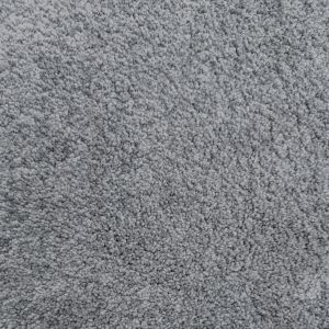 Sample of Throne Bluestone, a plush grayish blue carpet with slight lustrous shine